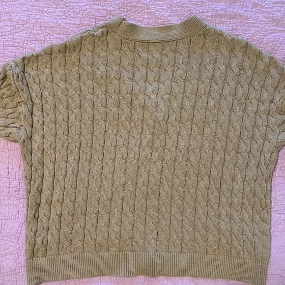 Old Navy Women's Tan Cable Knit Cardigan XL - Picture 2 of 7
